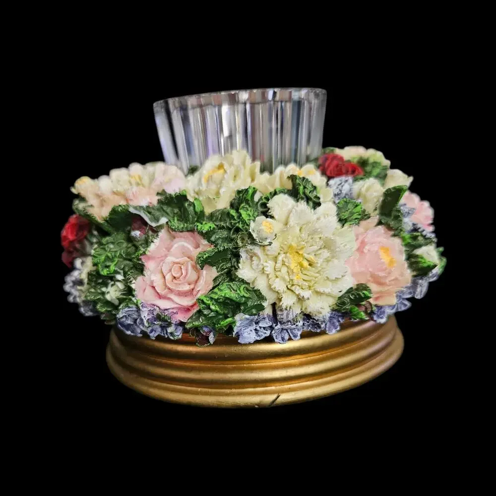 God's Love Lights Our Way Floral Votive Candle Holder Christian Home Decor